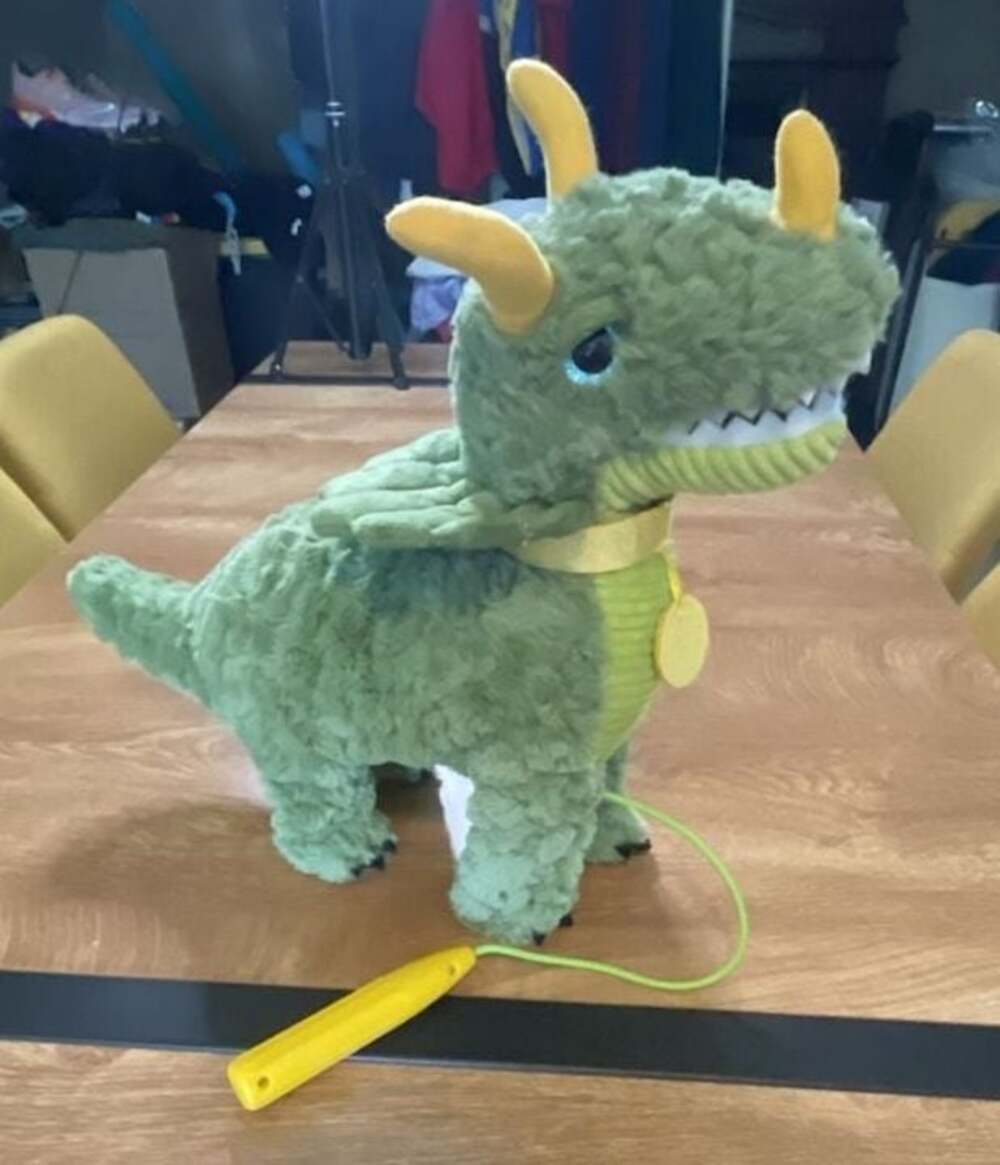 Member's Mark Remote-Controlled Walking and Dancing Plush Triceratops Dinosaur